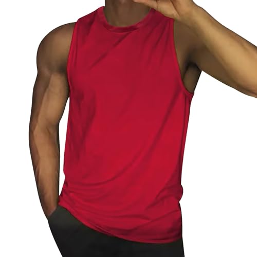 Herren Tshirt Ärmellos Bequem Hemdbluse Einfarbige Sportunterhemden Urlaub Axelshirt Strand Blusehemd Atmungsaktiv Streetwear Hawaii Hemden Quick Dry Blusenshirt Bequeme Pullover Classic Hemdshirt von Chanpning