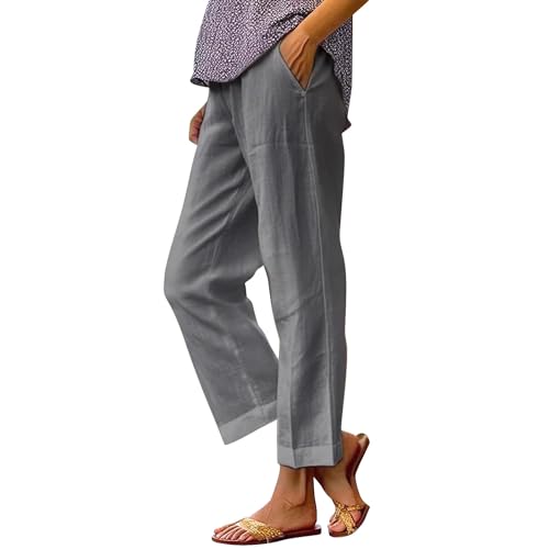 Hose Damen Sommer Kurz Leicht Und Luftig Hosen Wickelhose Sommerhose Damen Leicht Lang Boho Ethno Blumenmuster Muster Strand Sommerhose Hose Sommer Damen Damen Stepp-Yogahose Hosen Damen Sommer von Chanpning