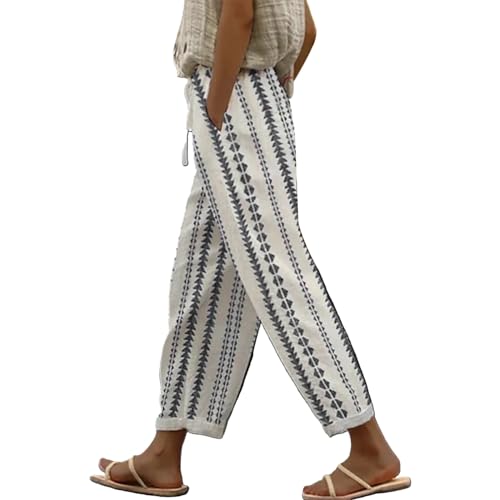 Hose Damen Sommer Weit Freizeithose Schlupfhose Elegante Hose Damen Sweatpants Für Freizeit Sport Und Fitness Sommerhose Damen Dünne Bequeme Sporthose Für Frauen Bunte Schlaghose Damen Sommerhose von Chanpning