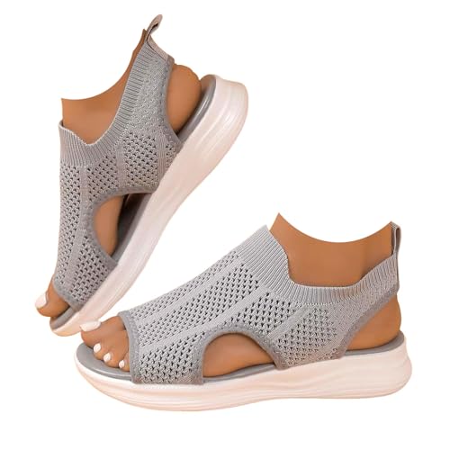 Orthopädische Sandalen Damen Outdoor Orthopädische Sandaletten Römersandalen Walkingschuhe Leichte Barfuss Schuhe Outdoor Sportschuhe Laufschuhe Open Toe Wedges Strand Im Freien Dicke Boden Schuhe von Chanpning