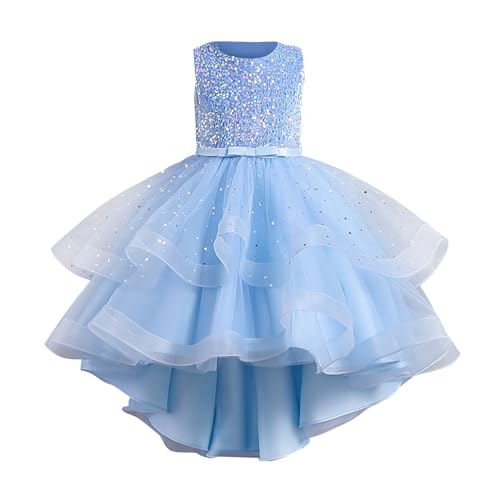 Pailletten Kleid Mädchen Puffy Garn Schleppendes Glitzerkleid Klavier Performance Kleider Festlich Partykleid Hochzeitskleid Prinzessinnenkleider Abendkleider Festkleider Kinderkleider 3-11 Jahre von Chanpning