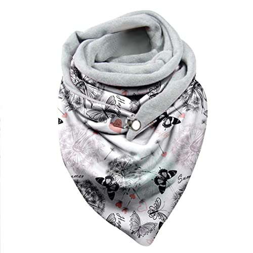 Schals für Damen Winter mit Knöpfen Frauen Schal Elegant Dreieckstuch Klassischer Persönlichkeit Scarf Geometrische Herbstschal Kaschmir-Schal Poncho Super Weicher Schlauchschal Schal als Geschenk von Chanpning