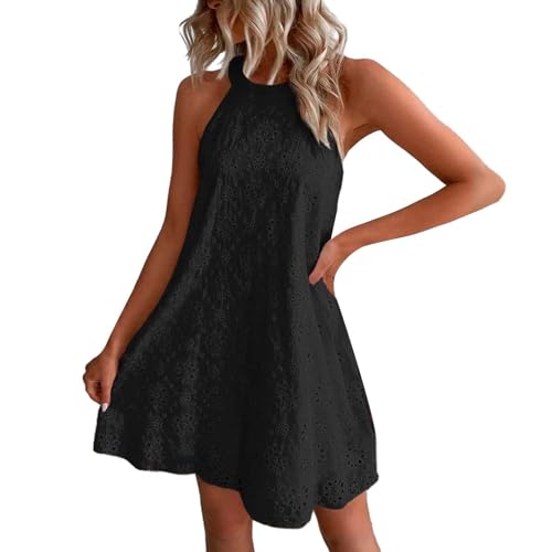 Strandkleider Sommer Damen Knielang A-Linie Sommerkleid Hochzeitskleider Für Damen Strandkleid Volant Kleid Strandkleider Große Größen Sommerkleid Damen Kurz Party Kleider Damen Sexy von Chanpning