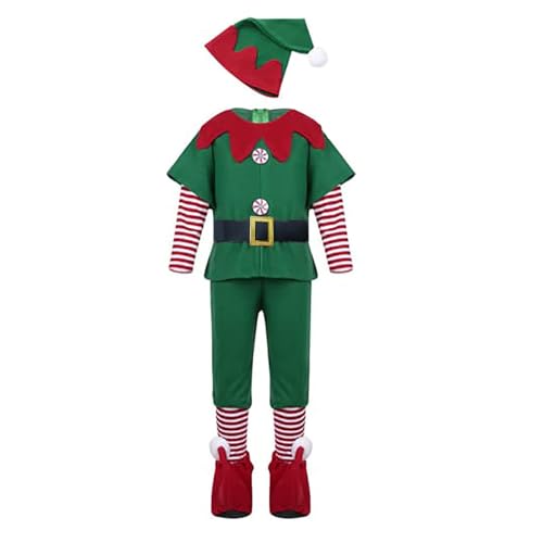 Weihnachtselfen Kostüm Damen Herren Weihnachtself Kinder Wichtel Kostüm Elfenkostüm Faschingskostüme Elfen Kostüm Karneval Kostüm Cosplay Weihnachtsoutfit Familie Elfenkleidung Fasching & Cosplay von Chanpning