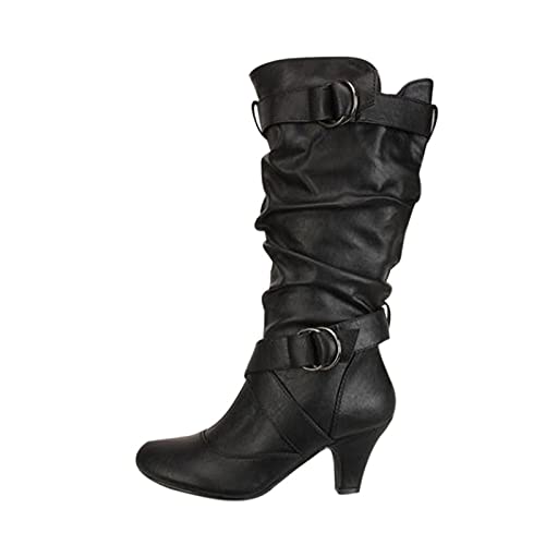 Winterstiefel Damen Gefüttert Warme Winterschuhe Damen Wanderschuhe Winter Winterschuhe Damen Schwarz Gefüttert Bootie Herbst Winter Stiefel Stiefelette Mode Party Winterschuhe 2023 Winter Herbst von Chanpning