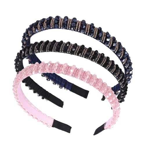 3 Stück Haarreifen Damen Glitzer, Haarreif mit Kristallperlen, Glitzer Haarreif Männer, Perlen HaarreifDamen mit Glitzerperlen (B, 1) 3 Stück Haarreifen Damen Glitzer, Haarreif mit Kristallperlen, Glitzer Haarreif Männer, Perlen HaarreifDamen mit Glitzerperlen (B, 1) von ChanraingYee