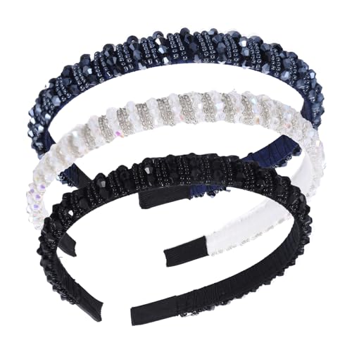 3 Stück Haarreifen Damen Glitzer, Haarreif mit Kristallperlen, Glitzer Haarreif Männer, Perlen HaarreifDamen mit Glitzerperlen (A, 1) 3 Stück Haarreifen Damen Glitzer, Haarreif mit Kristallperlen, Glitzer Haarreif Männer, Perlen HaarreifDamen mit Glitzerperlen (A, 1) von ChanraingYee