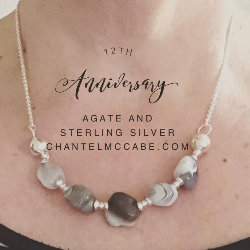 Botswana Achat Und Sterling Silber Halskette Mit Optional Zusätzliche Gestempelt Mini Charm, Perth Western Australia Botswana Achat Und Sterling Silber Halskette Mit Optional Zusätzliche Gestempelt Mini Charm, Perth Western Australia von ChantelMcCabe