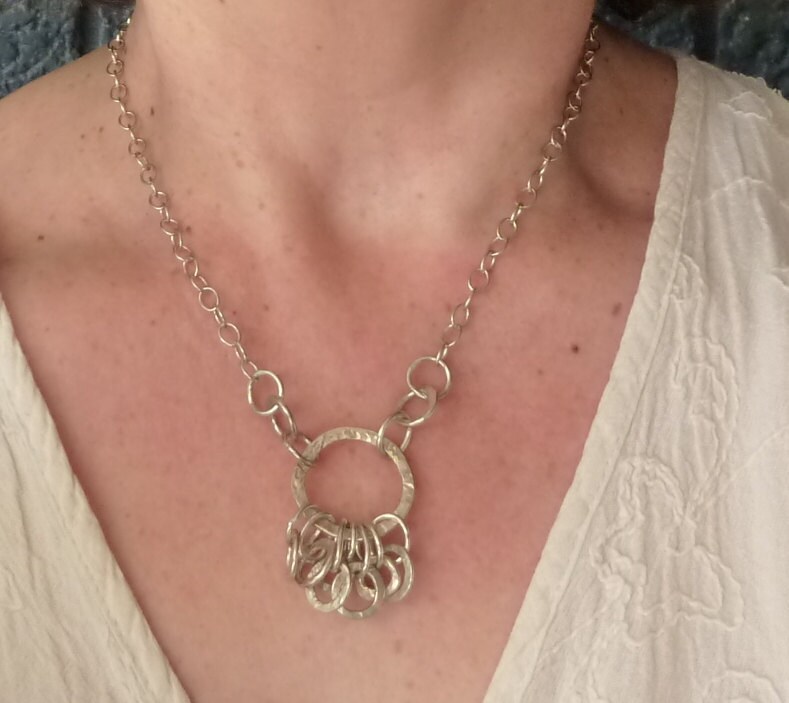 Vorgefertigte Argentium Sterling Silber Kette - Kreise, Viele Ringe. Perth, Westaustralien Vorgefertigte Argentium Sterling Silber Kette - Kreise, Viele Ringe. Perth, Westaustralien von ChantelMcCabe