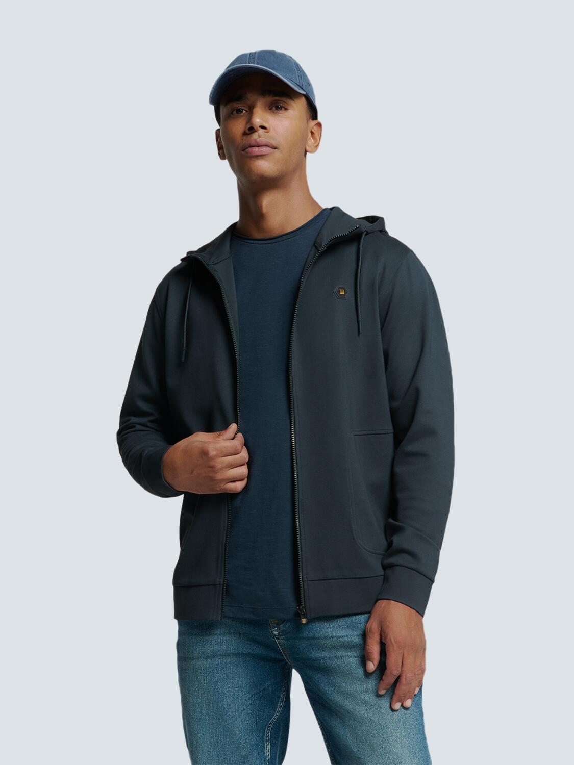 No Excess - Sweater Full Zipper Hooded night - Gr. - L von No Excess