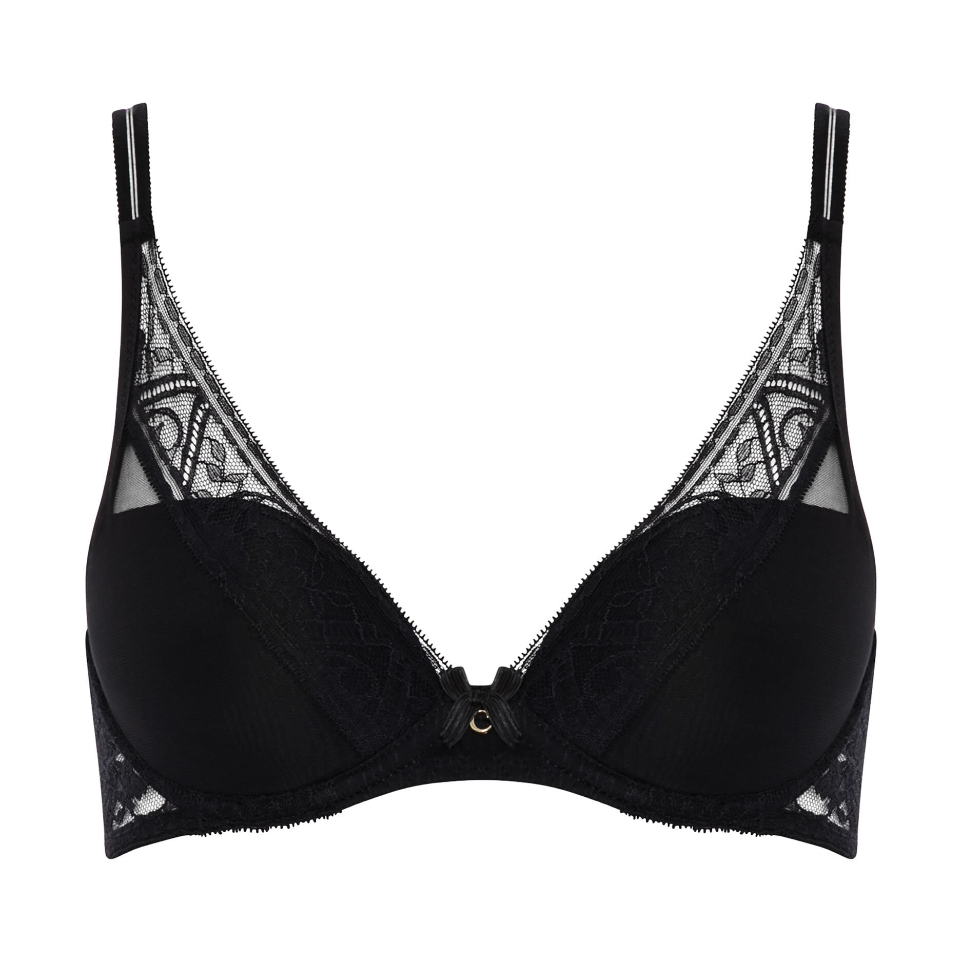 Chantelle Lingerie - ALTO Tief ausgeschnittener T-Shirt-BH schwarz - Gr. - 80 B von Chantelle Lingerie