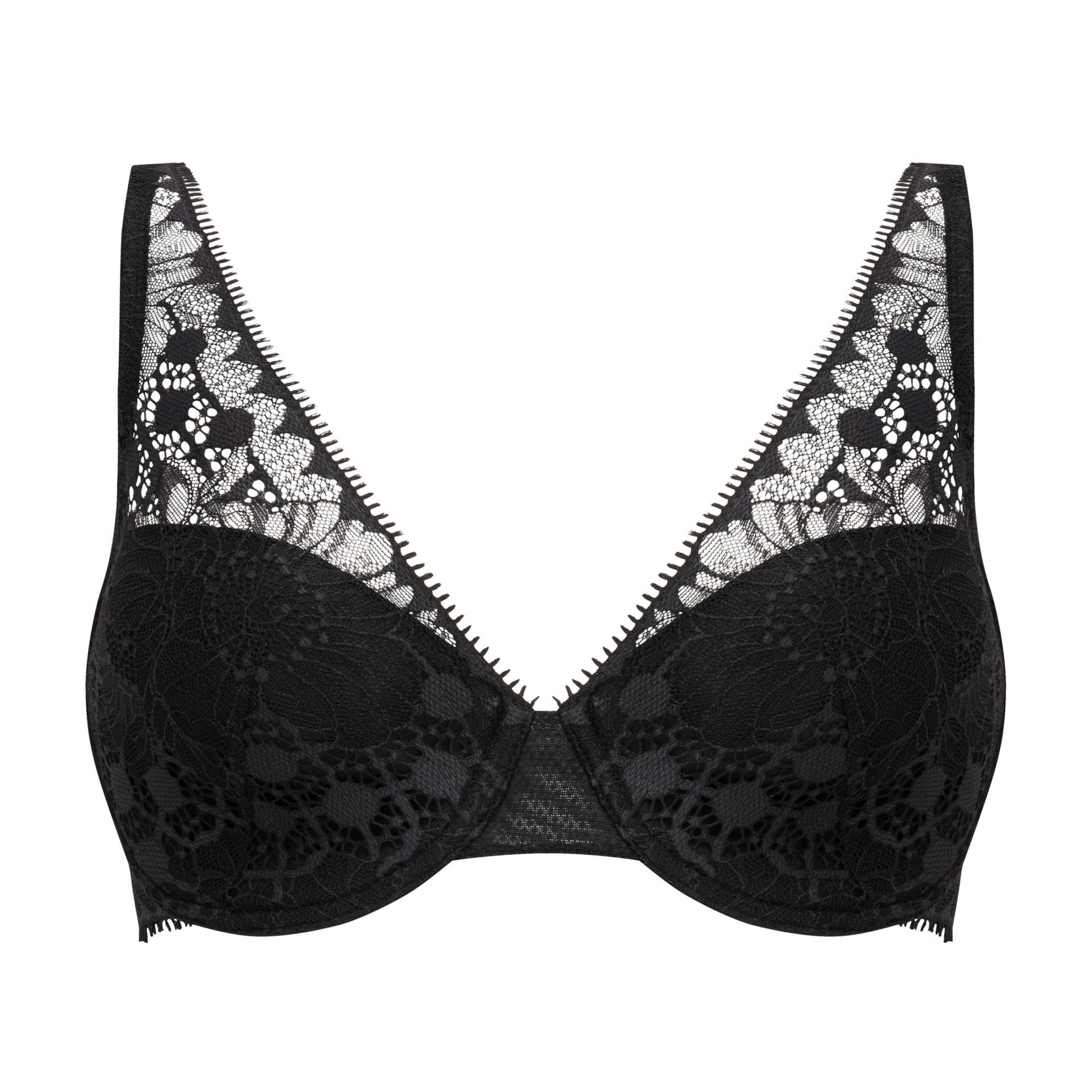 Chantelle Lingerie - Day-To-Night Tief ausgeschnittener Spacer-BH schwarz - Gr. - 80 F von Chantelle Lingerie