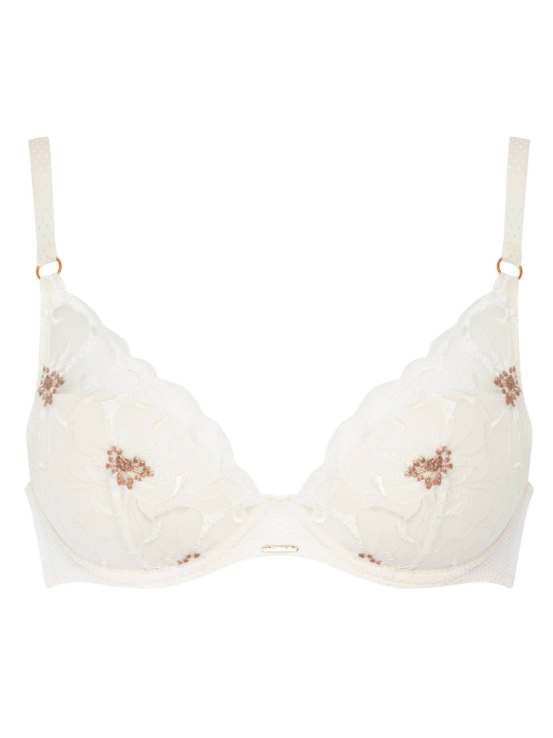 Chantelle Lingerie - FLEURS Tief ausgeschnittener T-Shirt-BH elfenbein/ gold - Gr. - 75 A von Chantelle Lingerie