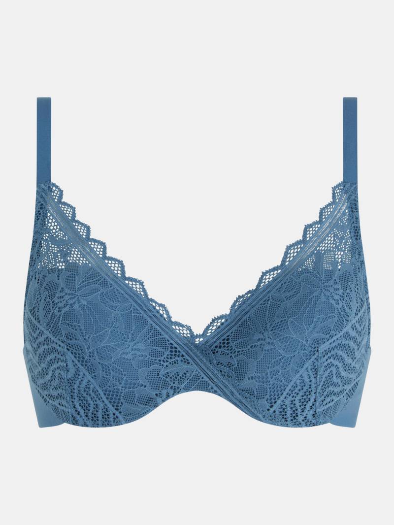 Chantelle Lingerie - Floral Touch Bedeckender Memory BH jeans blue - Gr. - 85 E von Chantelle Lingerie