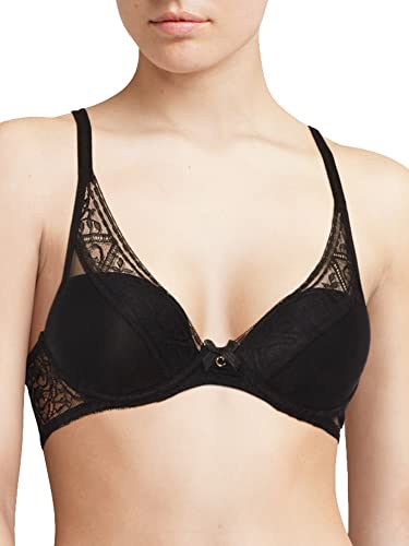 Chantelle ALTO, Tief Ausgeschnittener T-Shirt-BH, Damen Unterwäsche, Schwarz, 65F von Chantelle