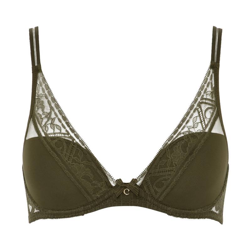 Chantelle Lingerie - ALTO Tief ausgeschnittener T-Shirt-BH khaki - Gr. - 80 B von Chantelle Lingerie