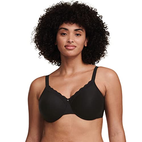 Chantelle C COMFORT, Sehr Bedeckender Gemoldeter BH, Unnsichtbare Unterwäsche für Damen, Schwarz, 70D von Chantelle