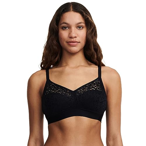 Chantelle Damen Norah Supportive Wirefree BH, Undurchsichtige, Schwarz, 70D von Chantelle