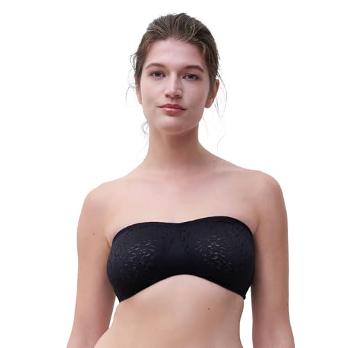 Chantelle Damen Norah Ungefütterter trägerloser BH, Schwarz, 90C von Chantelle