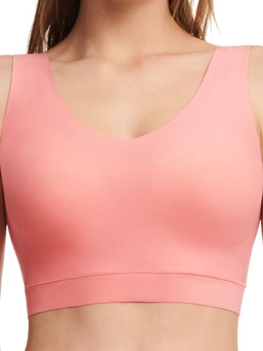 Chantelle Damen Soft Stretch Gepolstert V-Ausschnitt BH Top, Kerzenlicht Pfirsich, XS/S von Chantelle