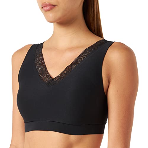 Chantelle SOFTSTRETCH, Bügelloser BH Mit Soft Cups, Spitzenausschnitt, Unnsichtbare Unterwäsche für Damen, Schwarz, XS/S von Chantelle