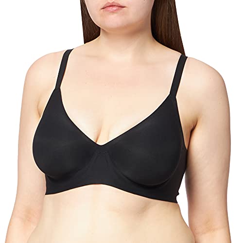 Chantelle SOFTSTRETCH, Tief Ausgeschnittener BH, Unnsichtbare Unterwäsche für Damen, Schwarz, 75BC von Chantelle