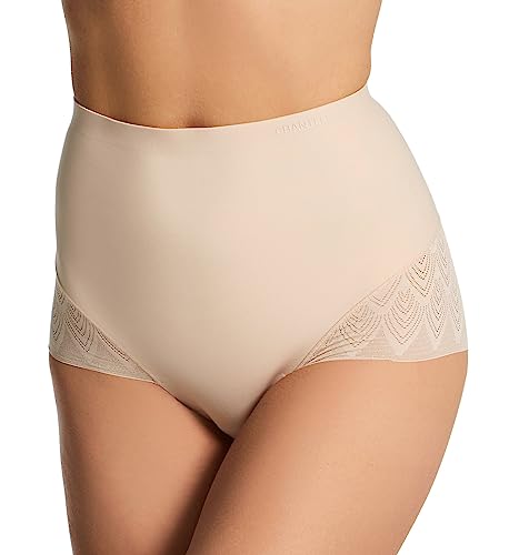 Chantelle Damen Spitze Shapewear Hohe Taille Slip Panty, 14K7, Nude Blush, L, Nude-Rouge, L von Chantelle