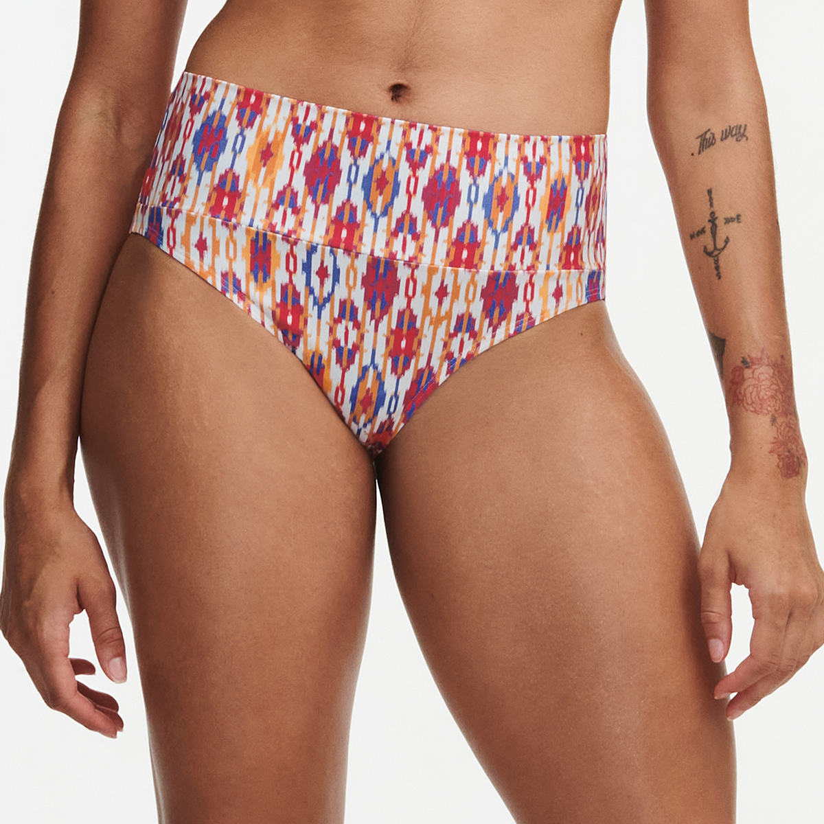 Chantelle Devotion Bikini Hose, Farbe: Rot Ikat, Größe: 38, Damen von Chantelle