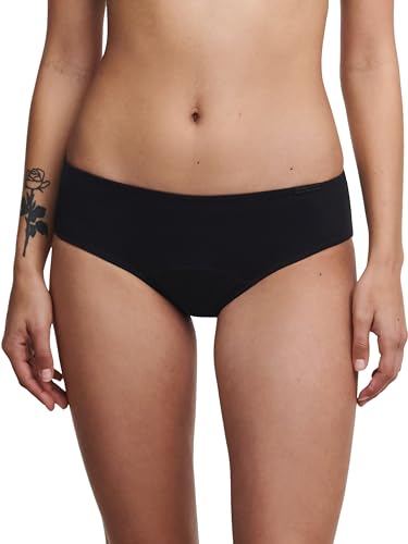 Chantelle ESSENTIAL, Periodenunterwäsche Slip, Nimmt bis zu 4 Tampons - Umweltfreundlich Innovation - Bequem und unsichtbar, Damen Unterwäsche, Schwarz, 34 von Chantelle