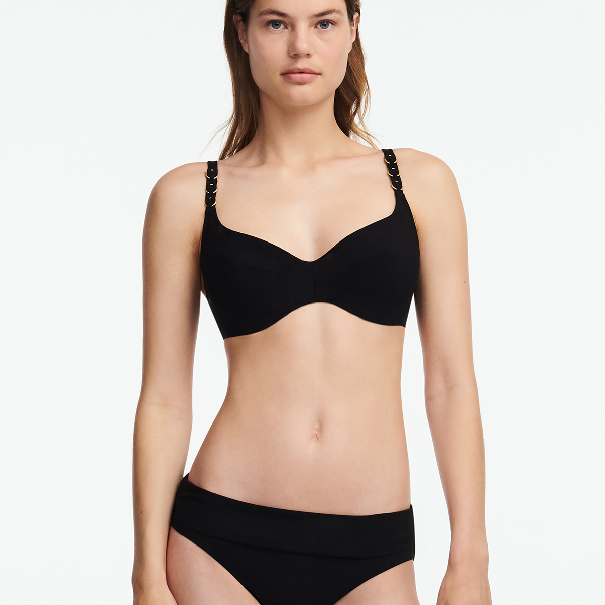 Chantelle Emblem Bikinioberteil Mit Bügel, Farbe: Schwarz, Größe: 75E, Damen von Chantelle