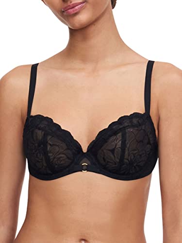 Chantelle Fleurs Covering Bügel-BH, Schwarz , 75G von Chantelle