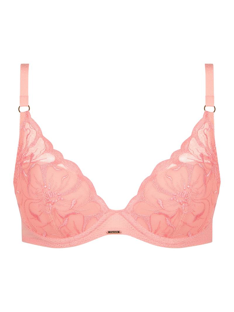Chantelle - Fleurs Tief ausgeschnittener T-Shirt-BH candlelight peach - Gr. - 85 C von Chantelle