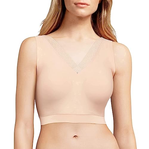 Chantelle SOFTSTRETCH, Bügelloser BH Mit Soft Cups, Spitzenausschnitt, Unnsichtbare Unterwäsche für Damen, Beige Dore, M/L Chantelle SOFTSTRETCH, Bügelloser BH Mit Soft Cups, Spitzenausschnitt, Unnsichtbare Unterwäsche für Damen, Beige Dore, M/L von Chantelle