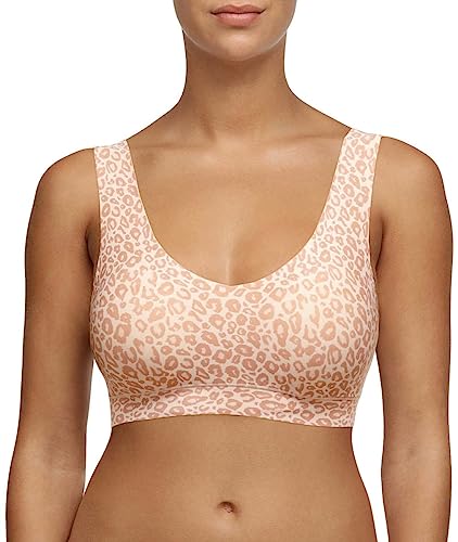 Chantelle SOFTSTRETCH, Bustier Mit Soft Cups, V-Ausschnitt, Unnsichtbare Unterwäsche für Damen, Leo Neutral, M-L von Chantelle