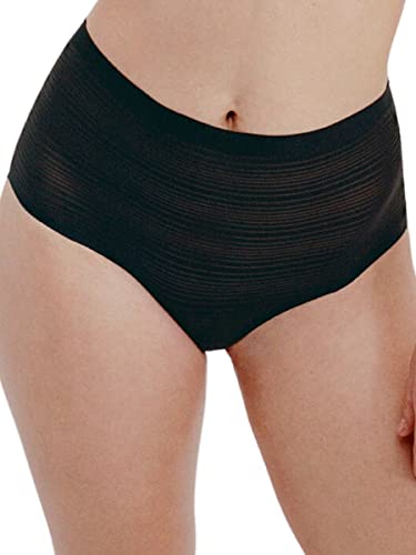 Chantelle Soft Stretch Stripes High-Waist Brief Black One Size von Chantelle