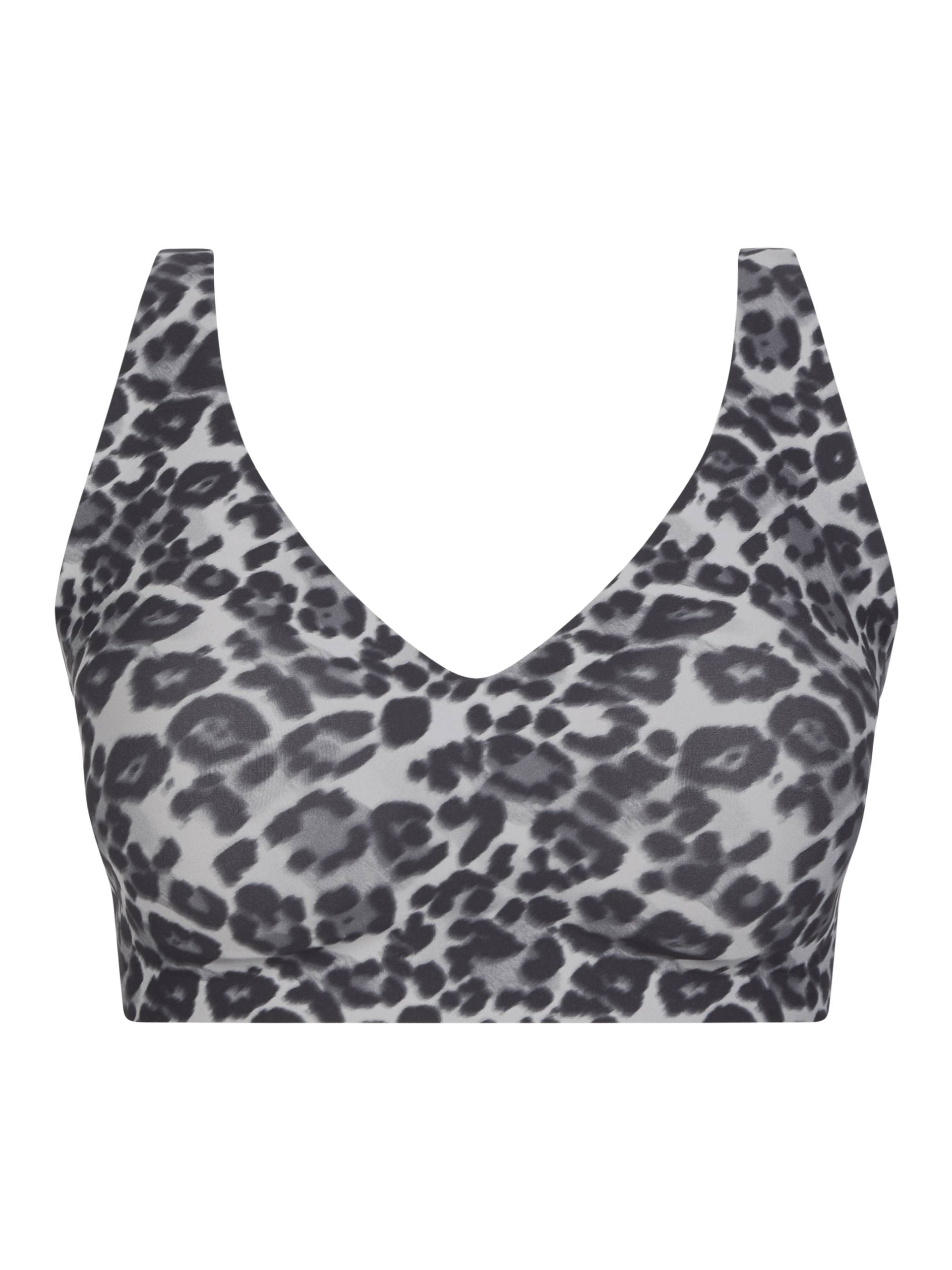 Chantelle Lingerie - SoftStrech Power Tiefausgeschnittener BH grey leopard - Gr. - XL von Chantelle Lingerie