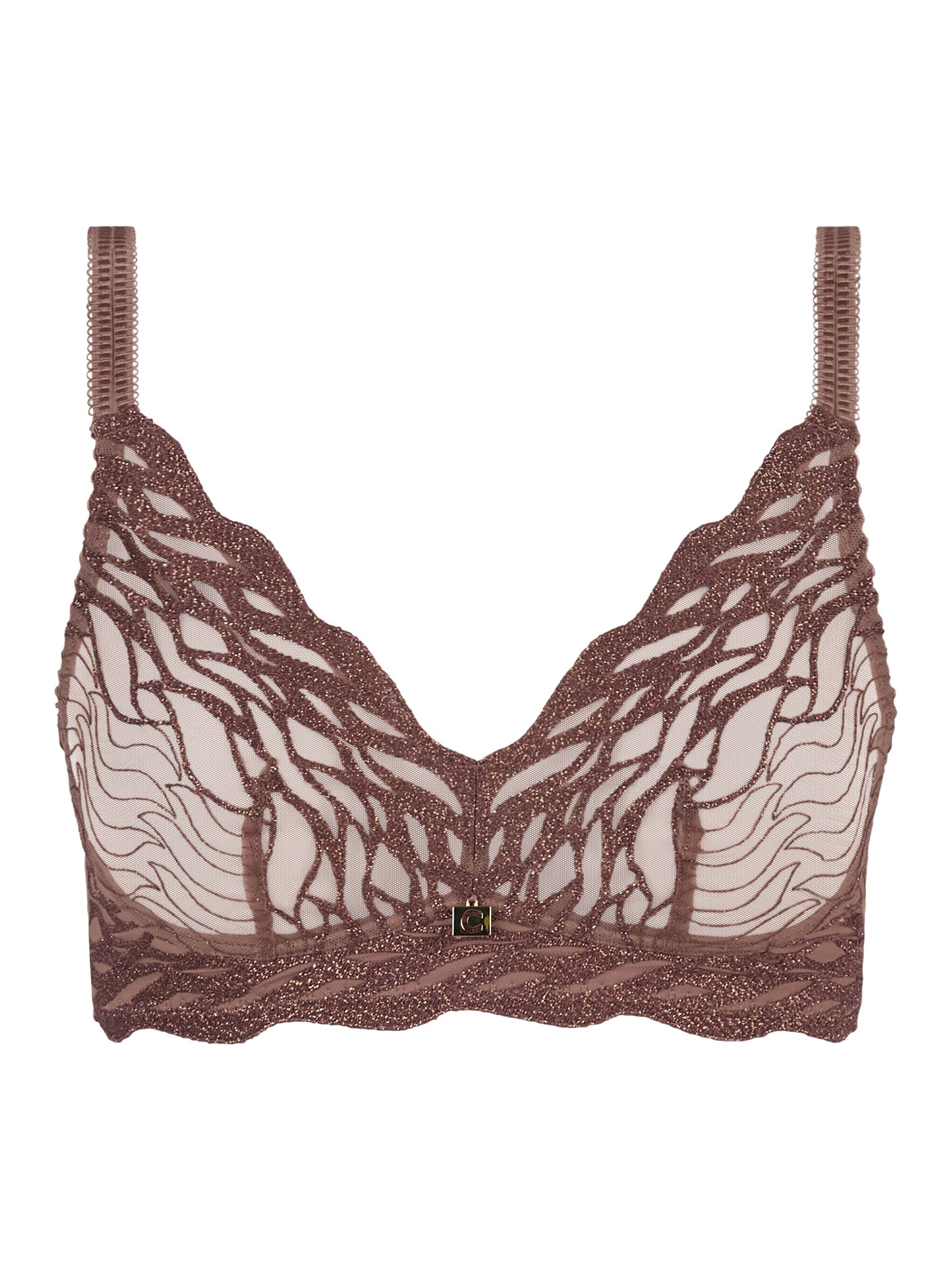 Chantelle Lingerie - Vibe Bügelloser Support BH cinnamon lurex - Gr. - 75 C von Chantelle Lingerie