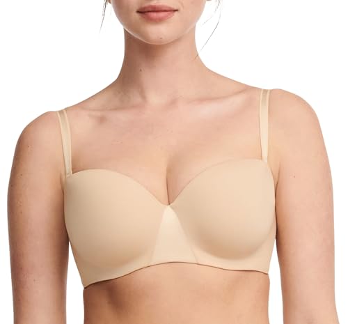 Chantelle ESSENTIALL, Bandeau T-Shirt-BH, Unnsichtbare Unterwäsche für Damen, Beige Dore, 70B von Chantelle