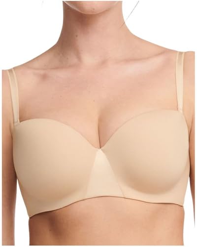 Chantelle ESSENTIALL, Bandeau T-Shirt-BH, Unnsichtbare Unterwäsche für Damen, Beige Dore, 80A von Chantelle