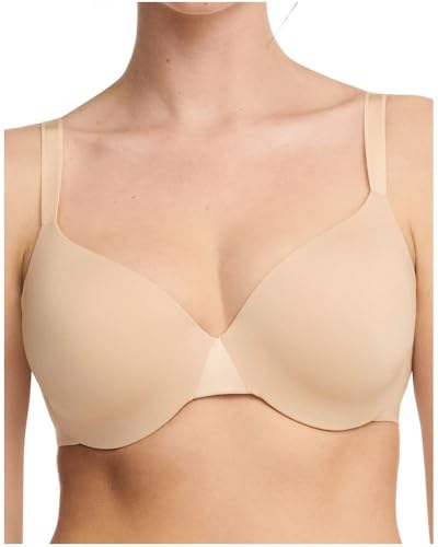 Chantelle ESSENTIALL, Bedeckender T-Shirt-BH, Unnsichtbare Unterwäsche für Damen, Beige Dore, 80C von Chantelle