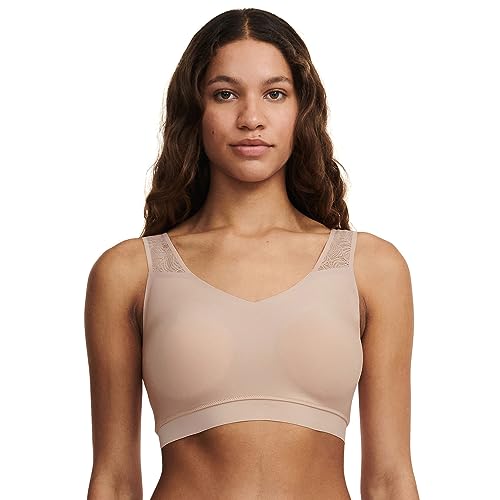 Chantelle SOFTSTRETCH, Bustier Mit Soft Cups, V-Ausschnitt mit Spitzenrücken, Unnsichtbare Unterwäsche für Damen, Beige Dore, XL/XXL von Chantelle