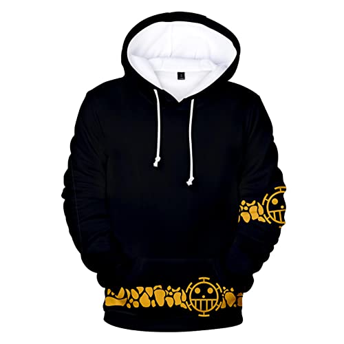 Anime One Piece Kapuzenpullover Luffy Trafalgar Law Manga 3D Hoodie Sweatshirts für Herren Damen von Chaorwe