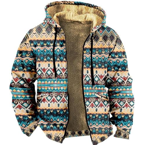 Chaorwe Herren Kapuzenpullover mit Reißverschluss Damen Fleece Hoodie Sweatshirt Oberteil Weich Warm Verdickt Winterjacke Mantel color5,M von Chaorwe