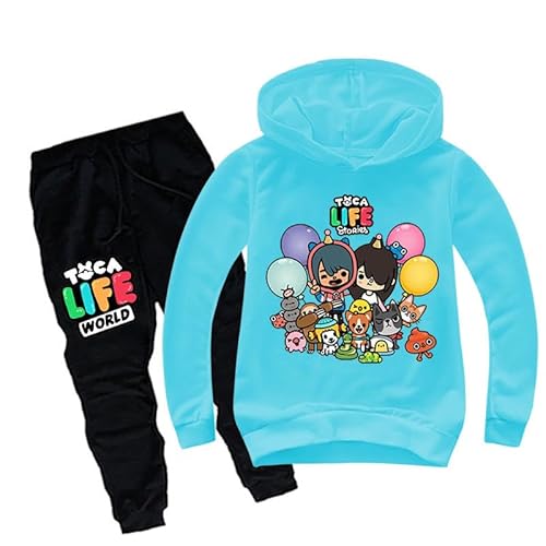 Chaorwe Kinder Trainingsanzug Jungen Mädchen Hoodie Sweatshirt Set Tops und Pant Kinder Kleidung Kapuzenpullover Anzug Auburn,140 von Chaorwe