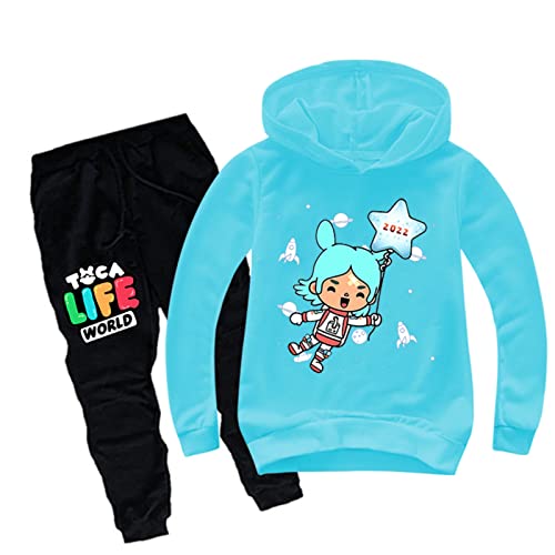 Chaorwe Sommer Kinder Hoodie Cartoon Sportbekleidung Set Langarm Pullover Jungen Mädchen Sweatshirt Anzug 2022 Auburn,130 von Chaorwe