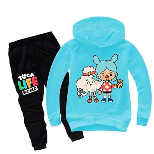 Chaorwe Kinder Kleidung Anzug 2-14 Jahre Hoodie und Hose Cartoon Jungen Trainingsanzug Kinder Geburtstagsgeschenk color4,160 von Chaorwe