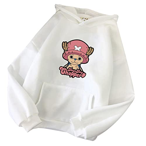 Japanischen Anime One Piece Hoodies Damen Tony Tony Chopper Grafik Cartoon Sweatshirt Harajuku Pullover Tops von Chaorwe