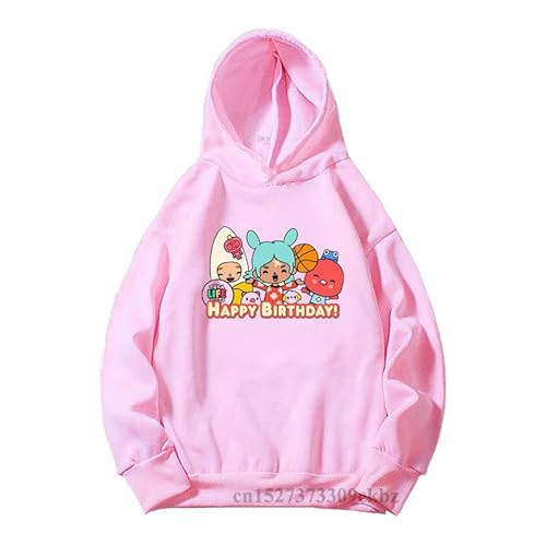 Print Kinder Kapuzenpullover Rosa und Weiß Hoodie Sweatshirt Mädchen Jungen Geschenk Kinderkleidung Cartoon Animation Game Pullover Top color16,130 von Chaorwe