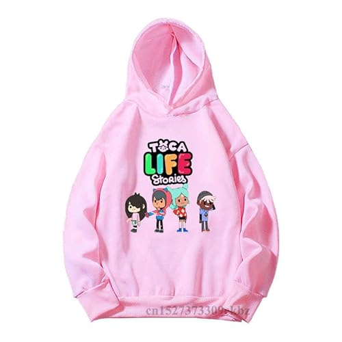 Print Kinder Kapuzenpullover Rosa und Weiß Hoodie Sweatshirt Mädchen Jungen Geschenk Kinderkleidung Cartoon Animation Game Pullover Top color20,130 von Chaorwe