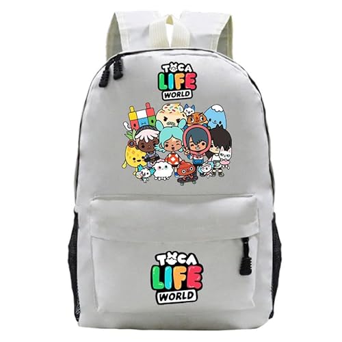 Spiel Toca Life World Schulrucksack Männer Frauen Klassischer Reiserucksack Laptoptasche Jungen Mädchen Schultasche color3,42 * 30 * 12cm von Chaorwe